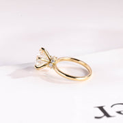 2.0 CT Round Cut hidden halo style Moissanite Engagement Ring