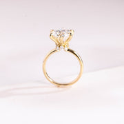 2.0 CT Round Cut hidden halo style Moissanite Engagement Ring