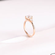 1.0 CT Cushion Cut Five Stone style Moissanite Engagement Ring