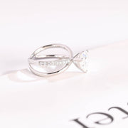 3.0 CT Trillion Cut Split Shank style Moissanite Engagement Ring