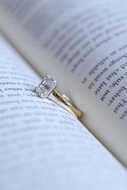 3.8 CT Radiant Cut Hidden Halo Moissanite Engagement Ring