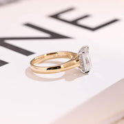 3.8 CT Radiant Cut Hidden Halo Moissanite Engagement Ring