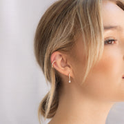 Round Cuff Gold Hoop Earrings