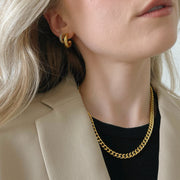 1.0 TCW Emerald Hoop Earrings