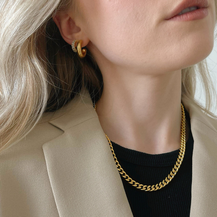 1.0 TCW Emerald Hoop Earrings