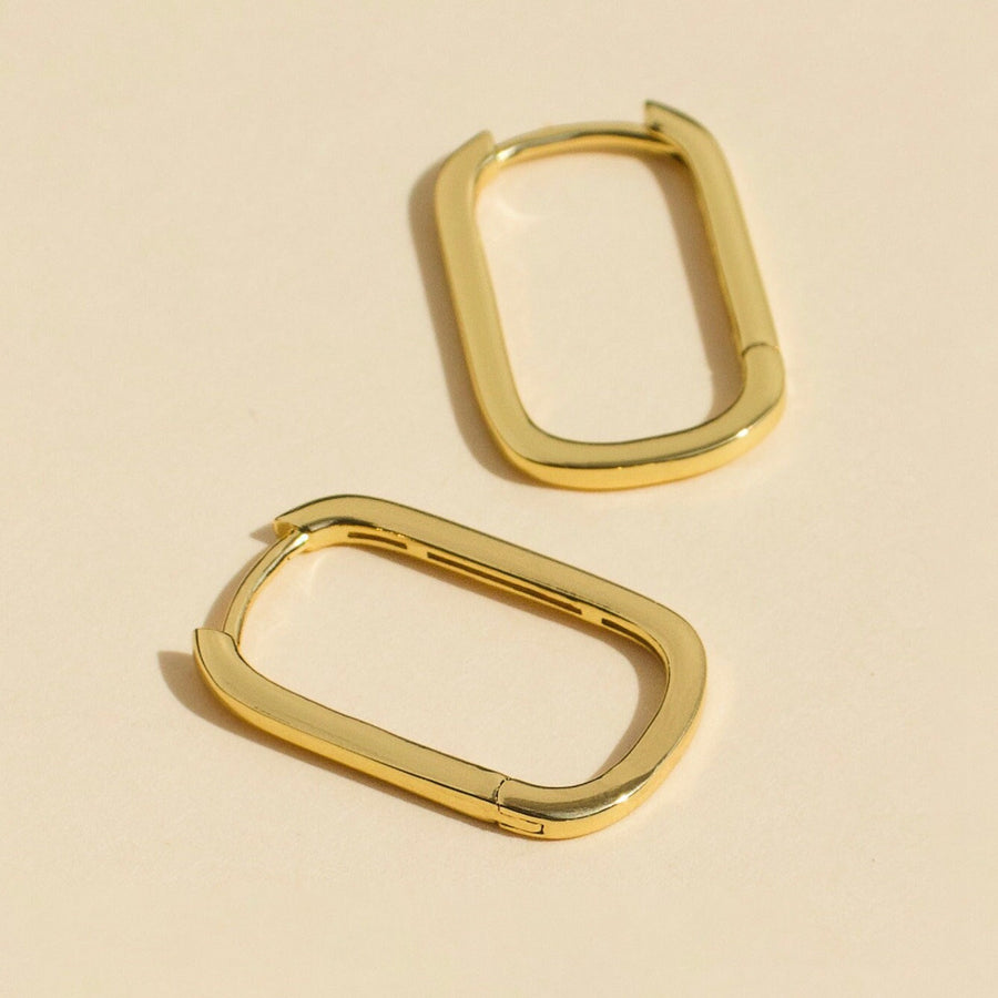 Plain Earrings Gold Hoops