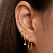 Plain Earrings Gold Hoops
