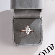 3.0 CT Marquise Cut Hidden halo Moissanite Engagement Ring
