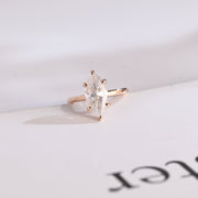 3.0 CT Marquise Cut Hidden halo Moissanite Engagement Ring