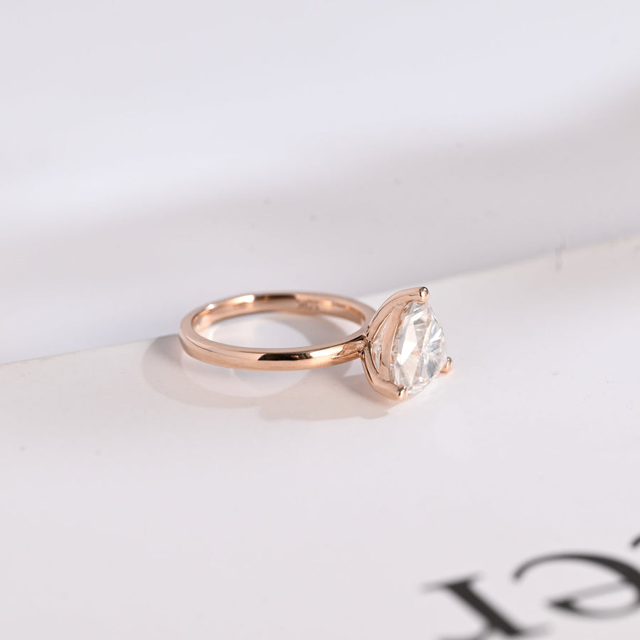 2.0 CT Trillion Cut solitaire Moissanite Engagement Ring