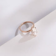 3.0 CT Marquise Cut Hidden halo Moissanite Engagement Ring