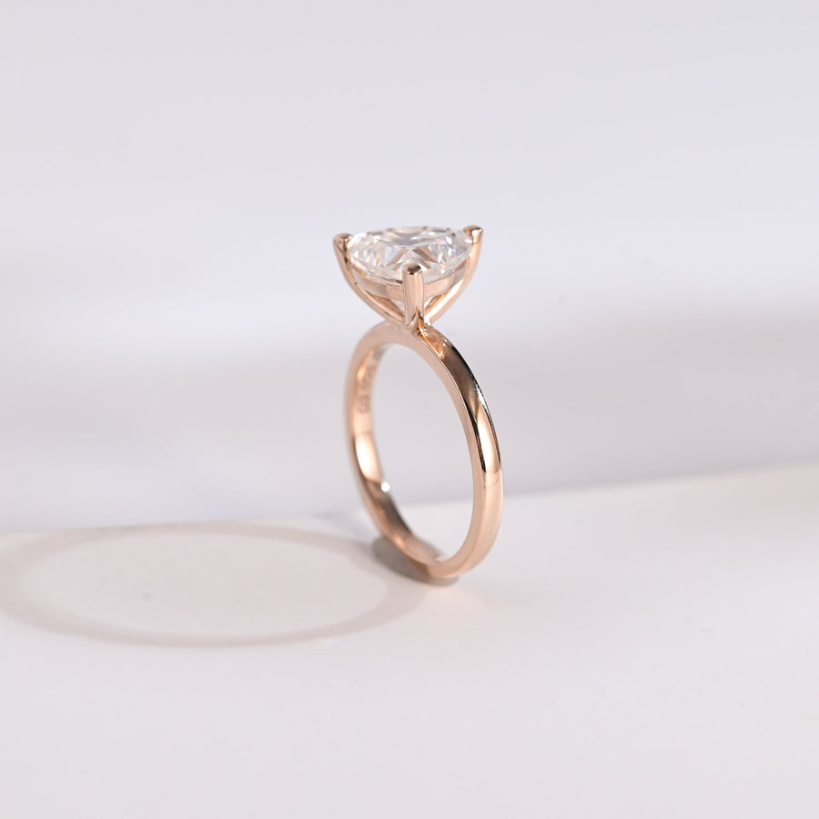 2.0 CT Trillion Cut solitaire Moissanite Engagement Ring