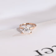 2.0 CT Trillion Cut solitaire Moissanite Engagement Ring