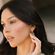 0.35 TCW Double Hoop Pave Huggie Earrings