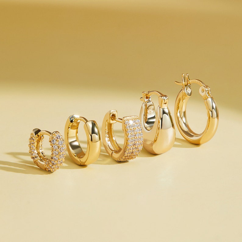 0.40 TCW Round Pave Hoop Earrings
