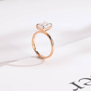 3.0 CT  Emerald Cut solitaire Moissanite Engagement Ring