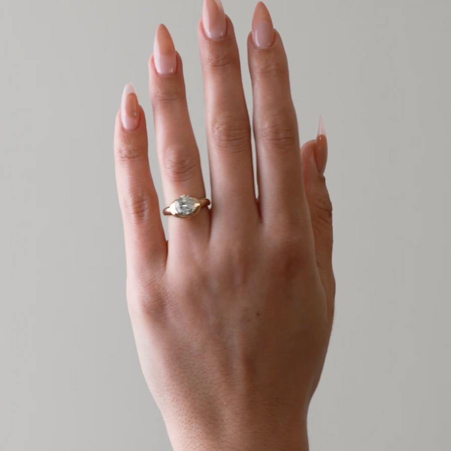 1.0- 3.0 CT Round Lab Grown Diamond Bezel Style Engagement Ring