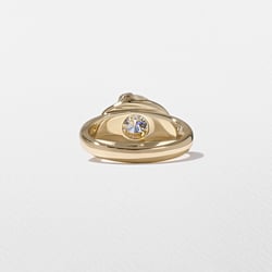 1.0- 3.0 CT Round Lab Grown Diamond Bezel Style Engagement Ring