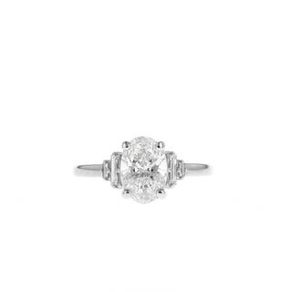 1.91 CT- 3.91 CT Oval F- VS1 CVD Diamond Multiple Stones Engagement Ring For Connor - Barbara Maison 