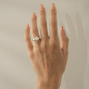 Oval cut lab grown diamond solitaire engagement ring, F/VS1 clarity, 1.75–3.75 carats, in elegant prong setting on polished metal band