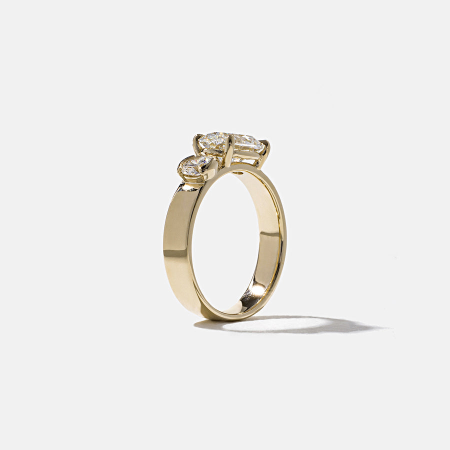 1.60- 3.50 CT Oval Lab Grown Diamond Two Stone Engagement Ring