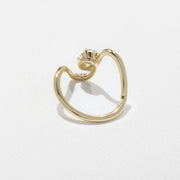 0.40 TCW Oval Shape Curved Minimalist Wedding Band