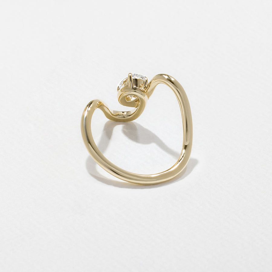 0.40 TCW Oval Shape Curved Minimalist Wedding Band