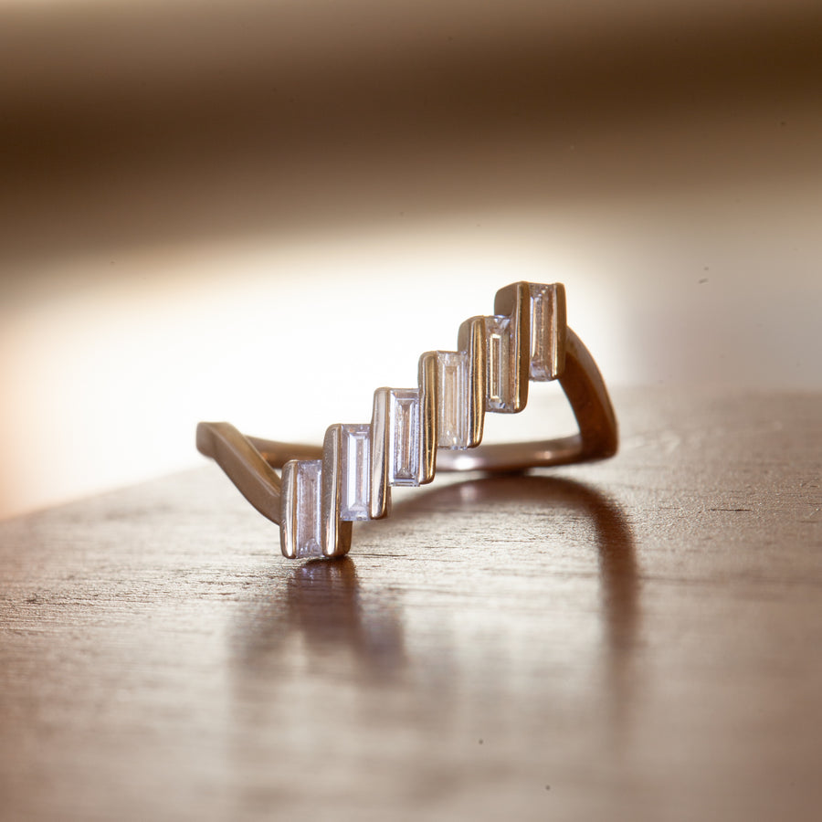 0.36 TCW Baguette Shape Minimalist Wedding Band