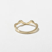0.12 TCW Round Shape Wavy Wedding Band