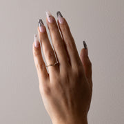 0.12 TCW Round Shape Wavy Wedding Band