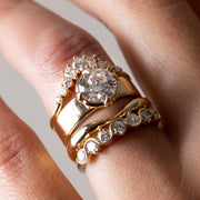 Plain Curved Unique Wedding Band