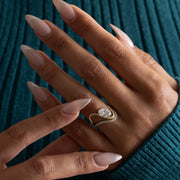 0.1 3TCW Round Half Curve Wedding Band