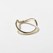 0.1 3TCW Round Half Curve Wedding Band