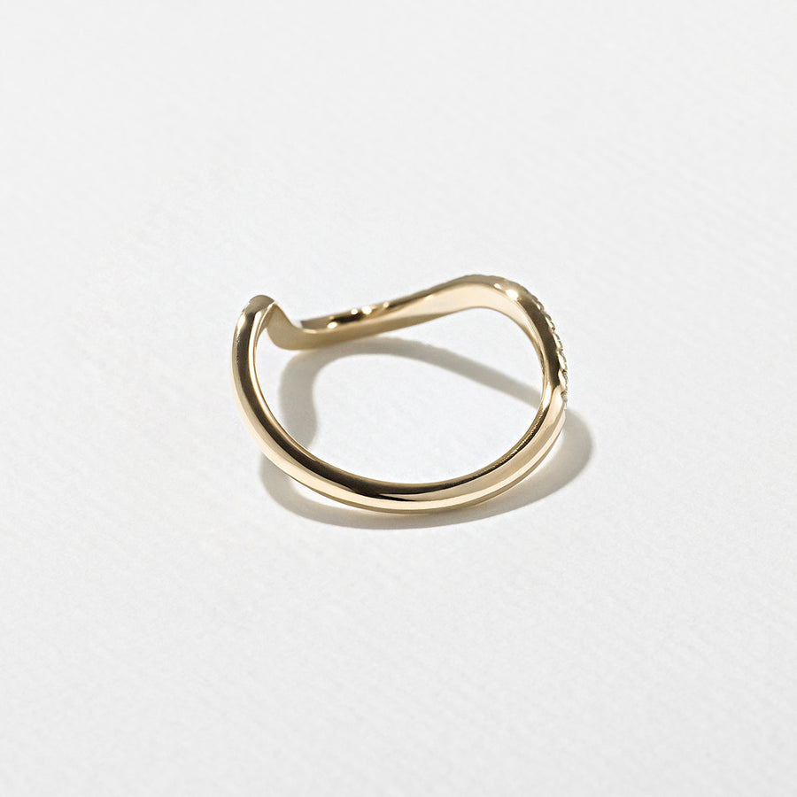 0.1 3TCW Round Half Curve Wedding Band