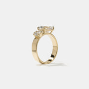 1.0- 3.0 CT Oval Lab Grown Diamond Two Stone Engagement Ring