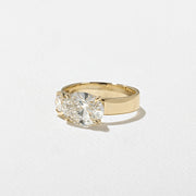 1.0- 3.0 CT Oval Lab Grown Diamond Two Stone Engagement Ring