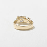 1.0- 3.0 CT Oval Lab Grown Diamond Two Stone Engagement Ring