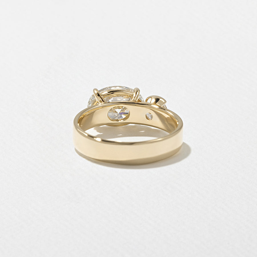 1.0- 3.0 CT Oval Lab Grown Diamond Two Stone Engagement Ring