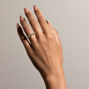 1.10- 3.0 CT Pear Lab Grown Diamond Two Stone Engagement Ring