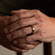 Elegant Wedding Bands with Central Line Design