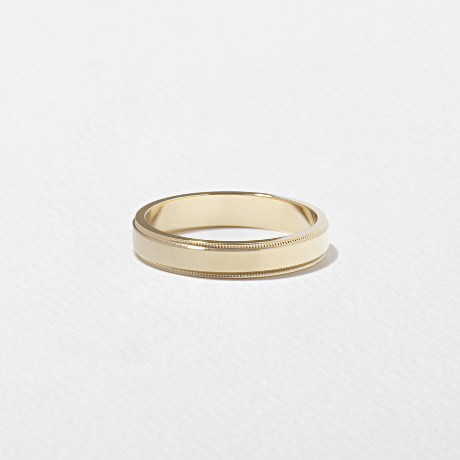 Milgrain and Beveled Edge Men's Wedding Band