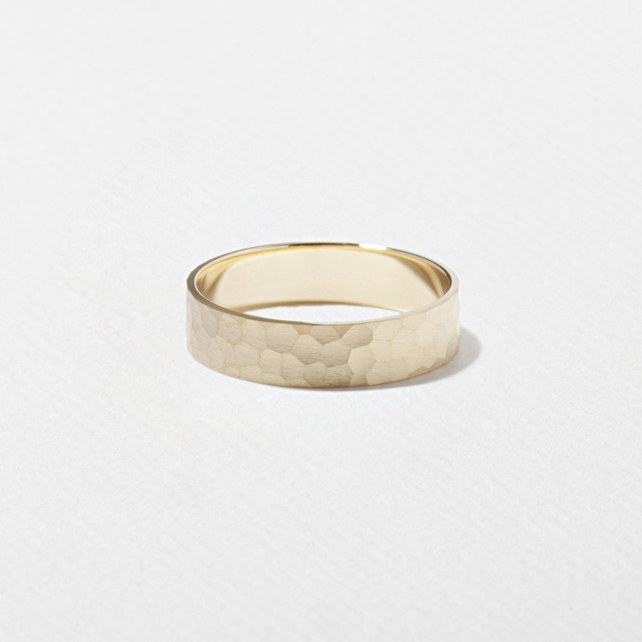 Men's Wedding Band with Beveled Edges