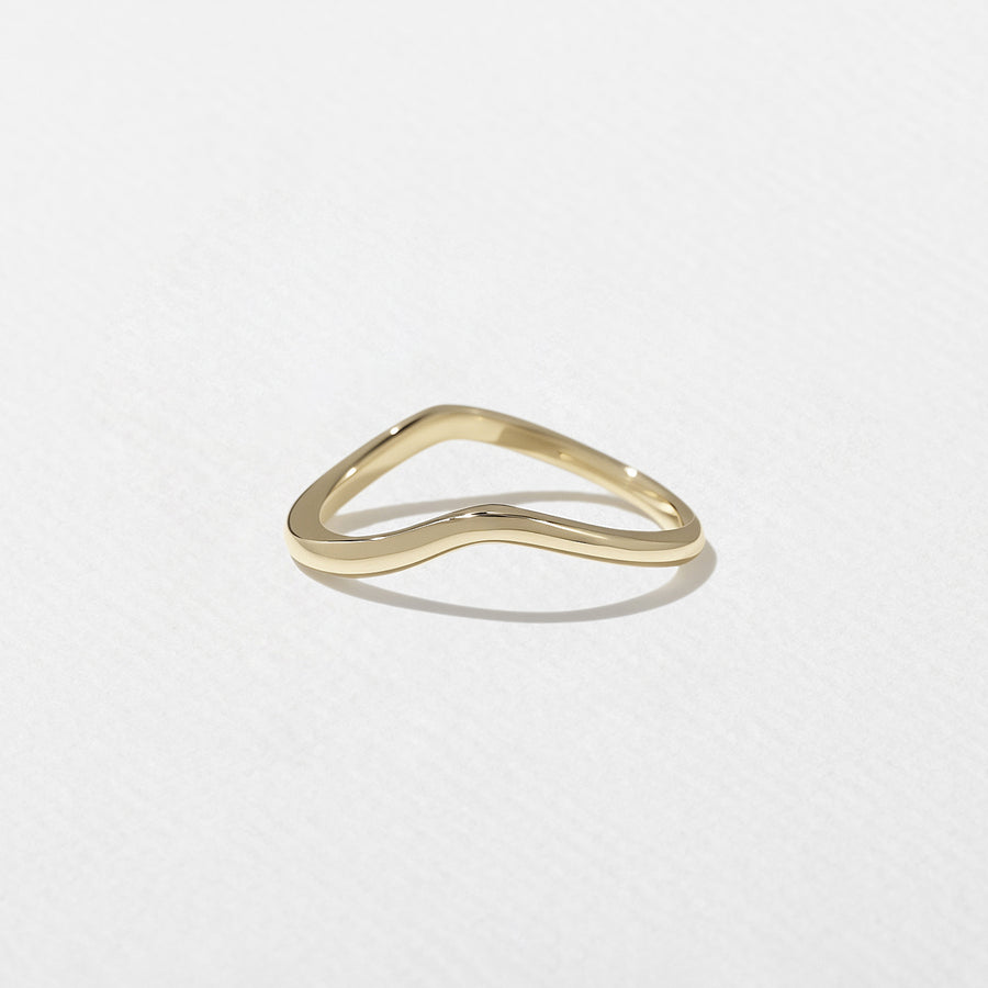Unique Curved Wedding Band