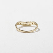 0.40 TCW Round, Emerald & Pear Shape Unique Wedding Band