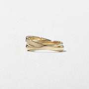 0.19 TCW Round Shape Criss Cross Wedding Band