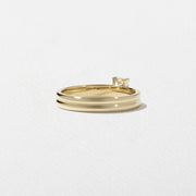 0.20 TCW Emerald Shape Minimalist Wedding Band