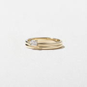 0.20 TCW Emerald Shape Minimalist Wedding Band