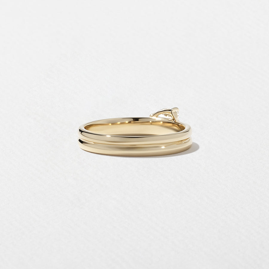 0.20 TCW Pear Shape Minimalist Wedding Band