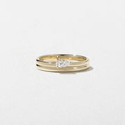 0.20 TCW Pear Shape Minimalist Wedding Band