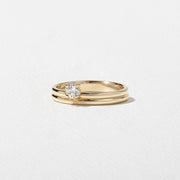 0.20 TCW Round Shape Minimalist Wedding Band